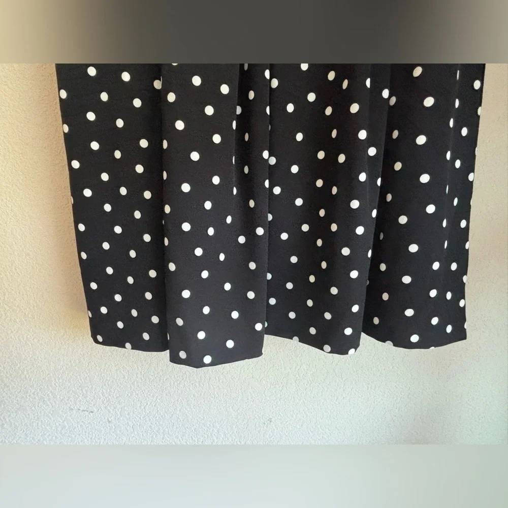 Tahari ASL Polka Dot Fit & Flare Pocketed Midi Skirt 18